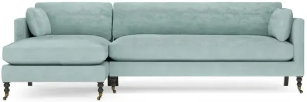 Madeline French Blue Chaise Sectional - Left Chaise - 113"