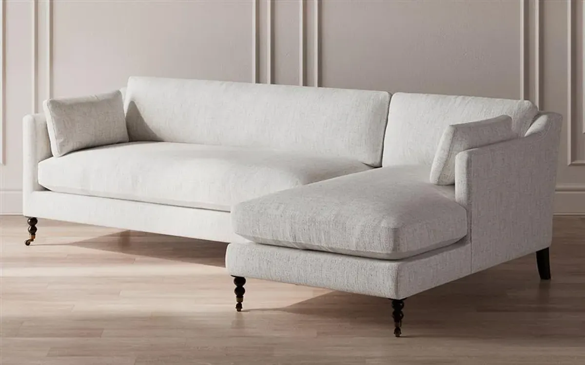 Madeline Biscuit Performance Chaise Sectional - Right Chaise - 113"