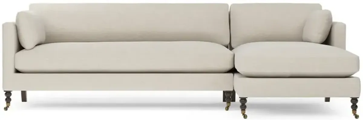 Madeline Biscuit Performance Chaise Sectional - Right Chaise - 113"