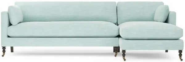 Madeline Sea Mint Performance Chaise Sectional - Right Chaise - 113"
