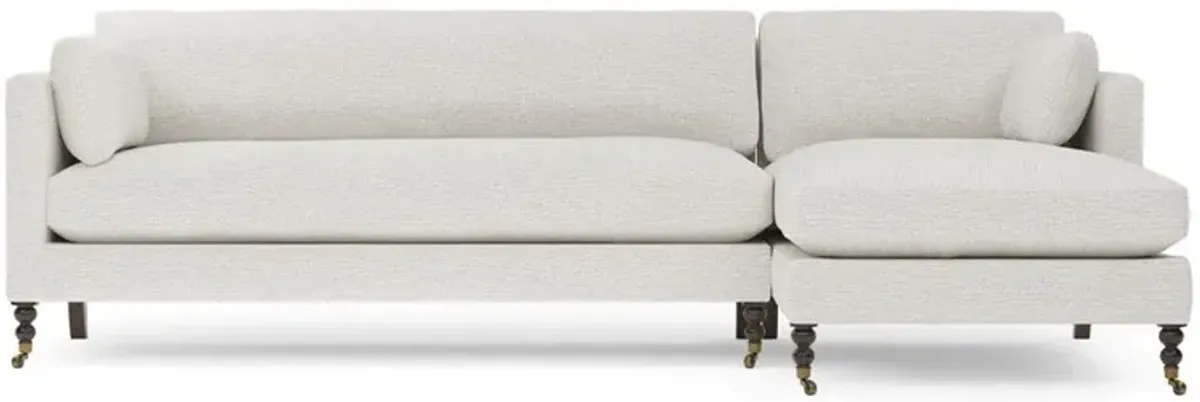 Madeline Ecru Performance Chaise Sectional - Right Chaise - 113"