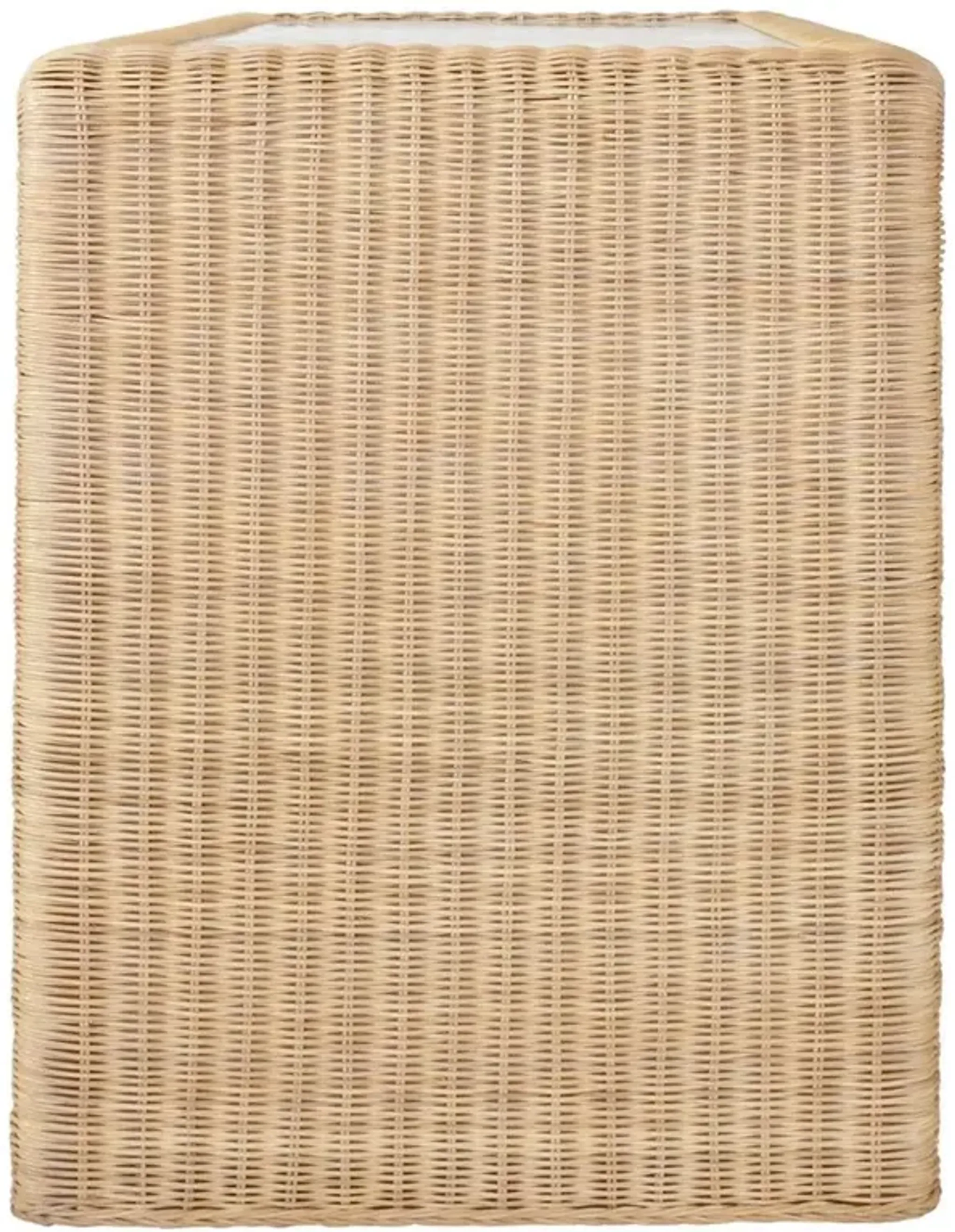 Worlds Away Adrien Coastal Beach Natural Woven Rattan Desk | Furniture.com