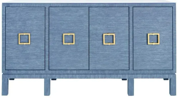 Worlds Away Effie Blue Grasscloth Buffet