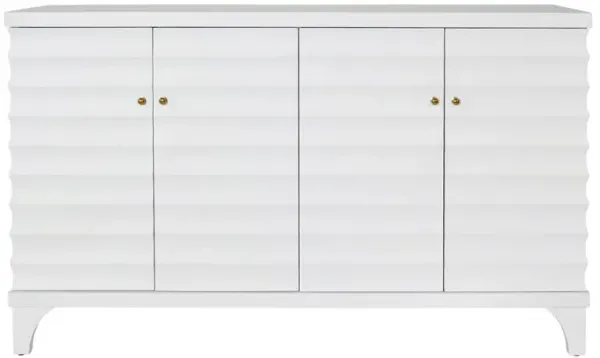 Worlds Away Gates Modern Classic Matte White Lacquer Buffet
