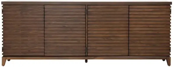 Mila Mid Century Brown Acacia Wood Sideboard