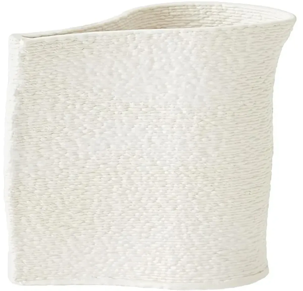 Nathan French Matte White Ceramic Decorative Table Vase - Medium