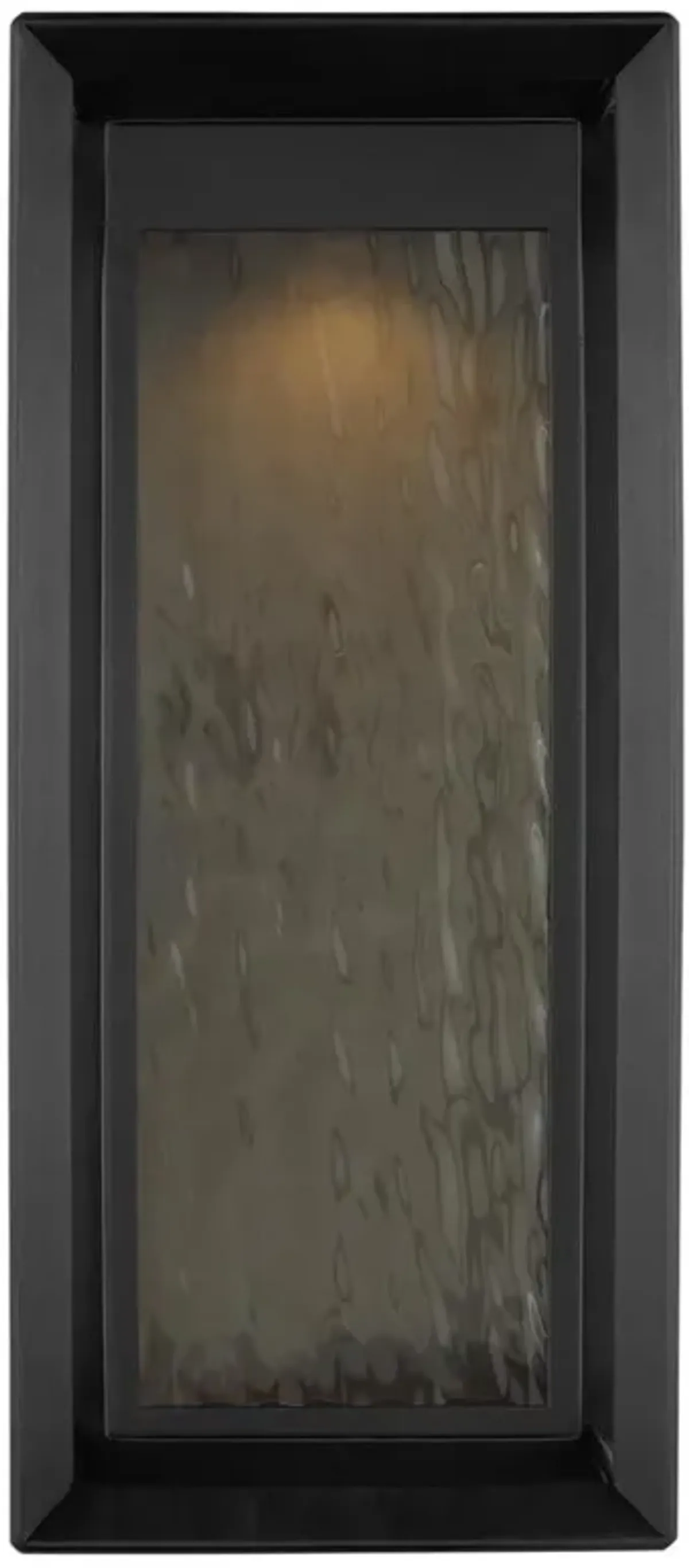 Visual Comfort Studio Urbandale Textured Black Outdoor Lantern Sconce - Extra Large