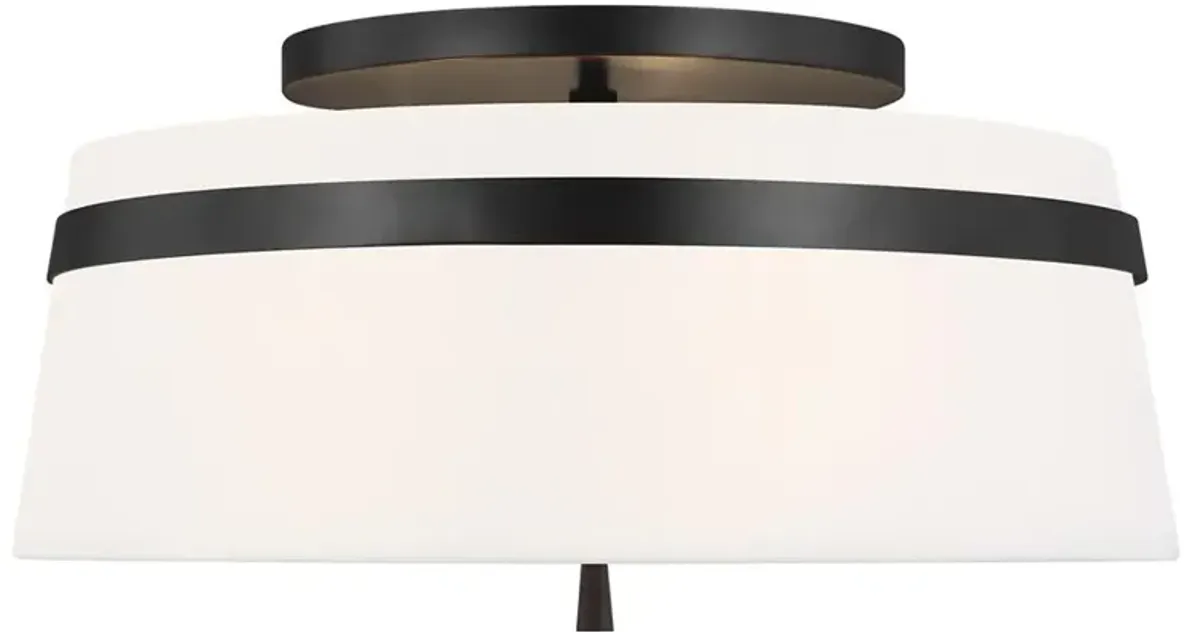 Visual Comfort Studio Cordtlandt Modern Aged Iron Semi Flush Mount - Large