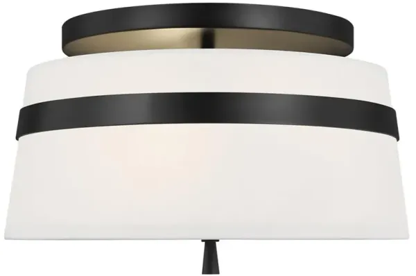 Visual Comfort Studio Cordtlandt Modern Aged Iron Semi Flush Mount - Small