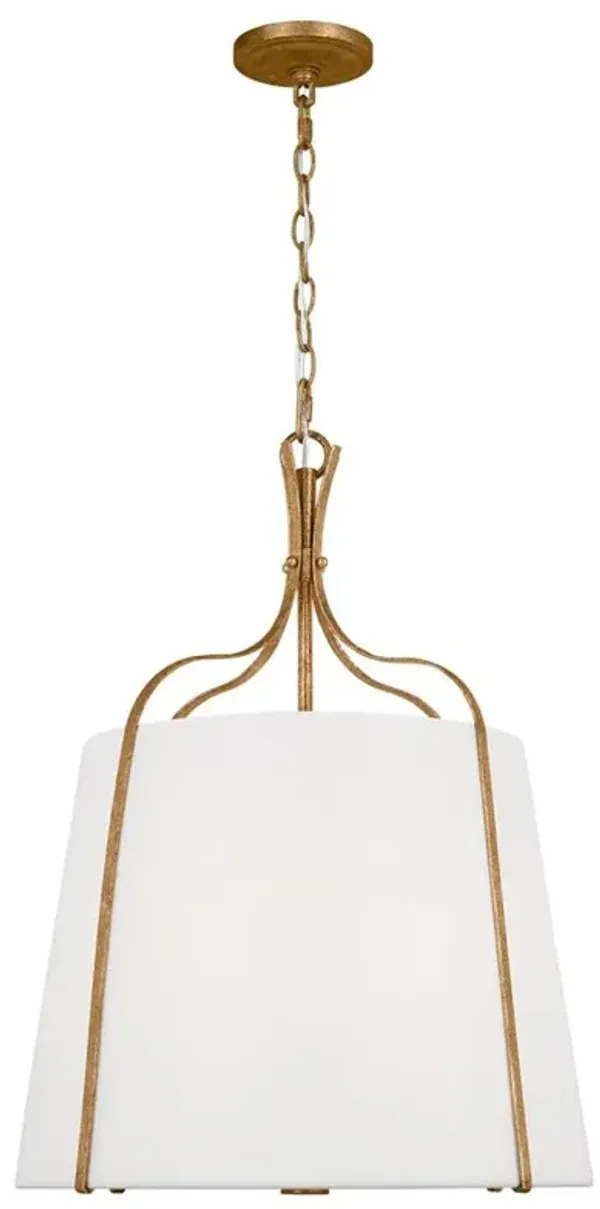 Visual Comfort Studio Leander Antique Gild Hanging Shade Pendant - Medium