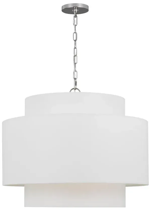 Visual Comfort Studio Sawyer Modern Classic Polished Nickel Pendant