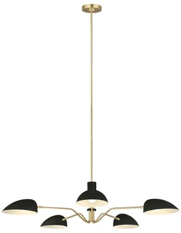 Visual Comfort Studio Jane Modern Classic Midnight Black Chandelier