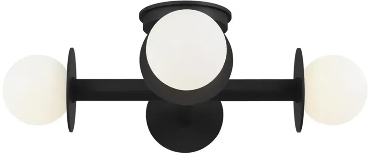 Visual Comfort Studio Nodes Mid Century Midnight Black Semi Flush Mount