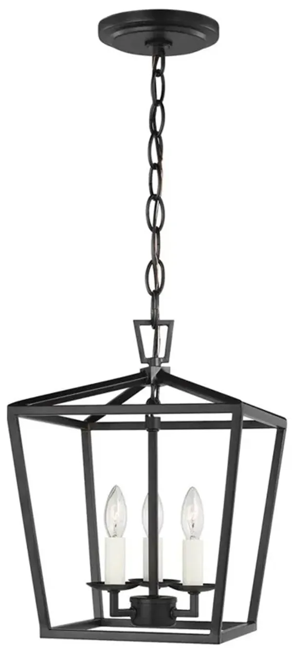 Visual Comfort Studio Dianna Midnight Black 3 Light Lantern Pendant - Mini
