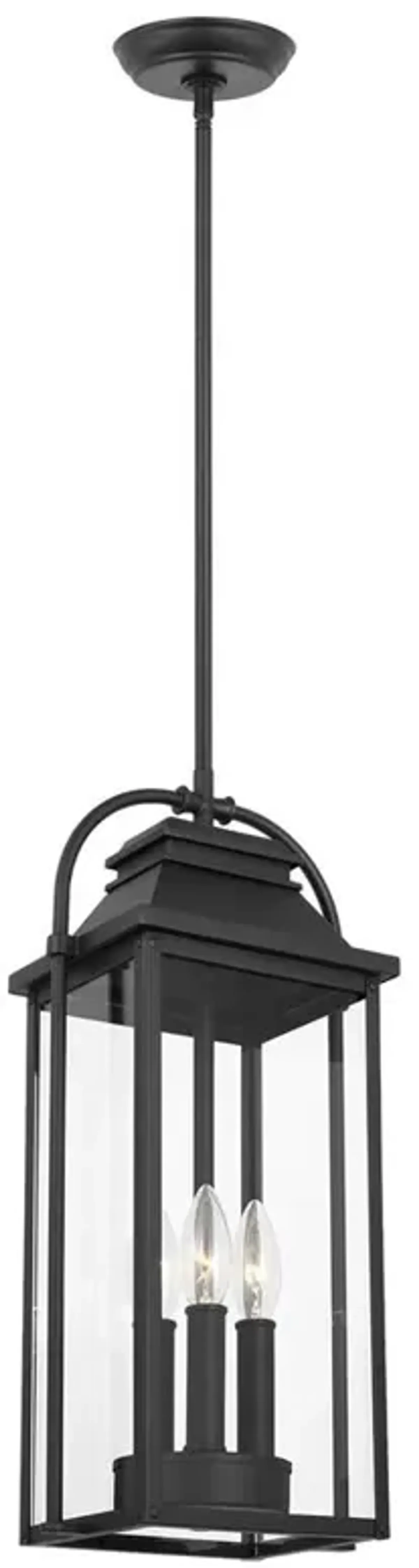 Visual Comfort Studio Wellsworth French Country Textured Black Lantern Pendant