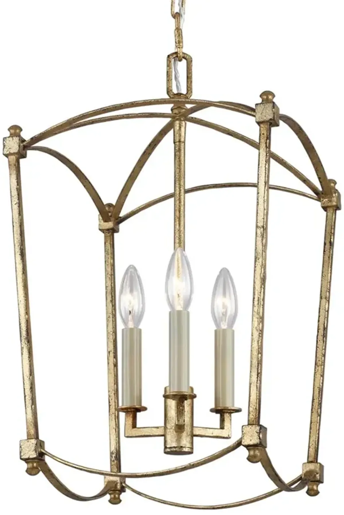 Visual Comfort Studio Thayer Mid Century Antique Gild Lantern - Mini