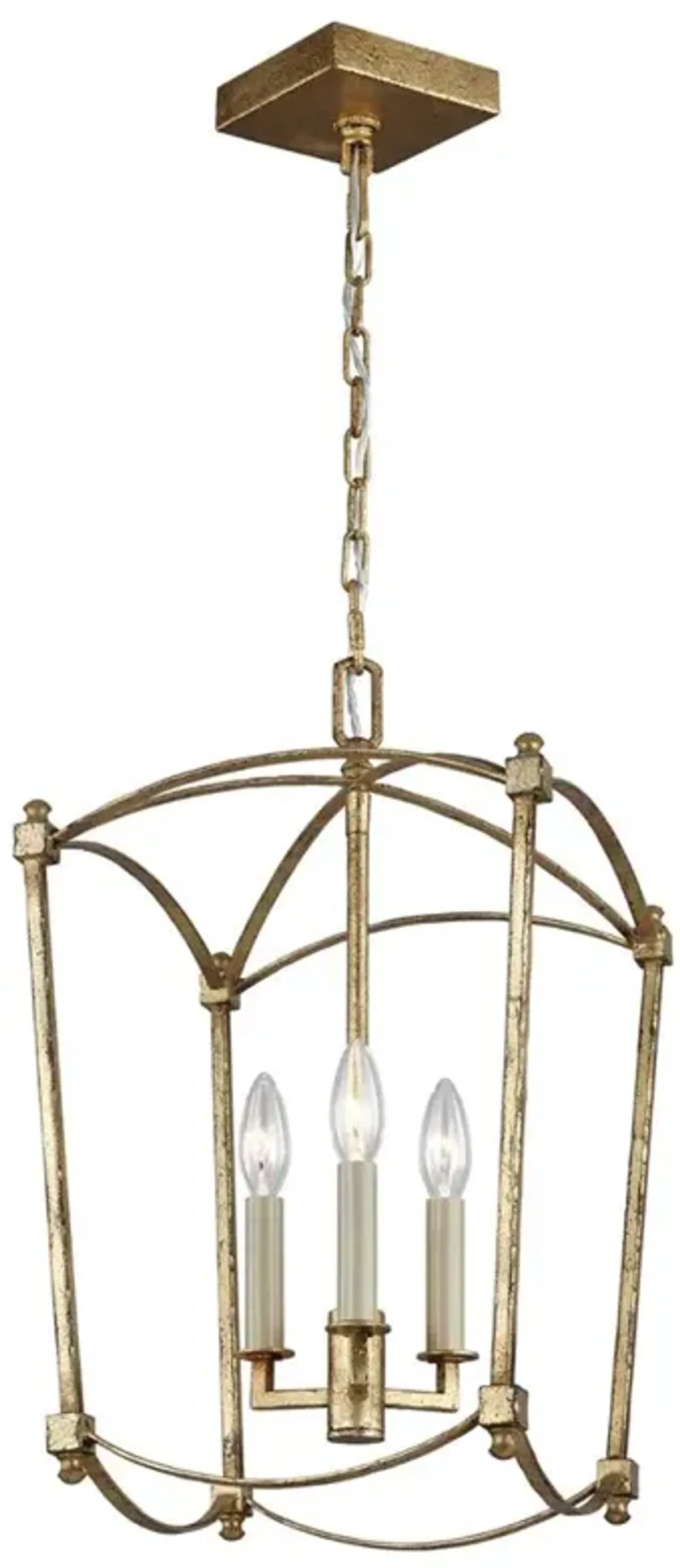 Visual Comfort Studio Thayer Mid Century Antique Gild Lantern - Mini