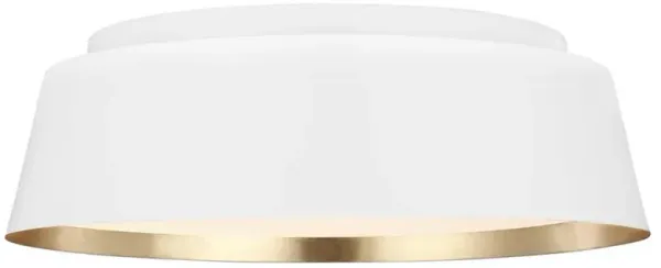 Visual Comfort Studio Asher Modern Classic Matte White Flush Mount - Medium