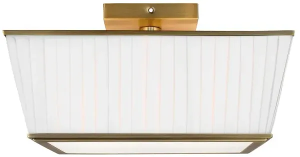 Visual Comfort Studio Esther Modern Classic Time Worn Brass Flush Mount