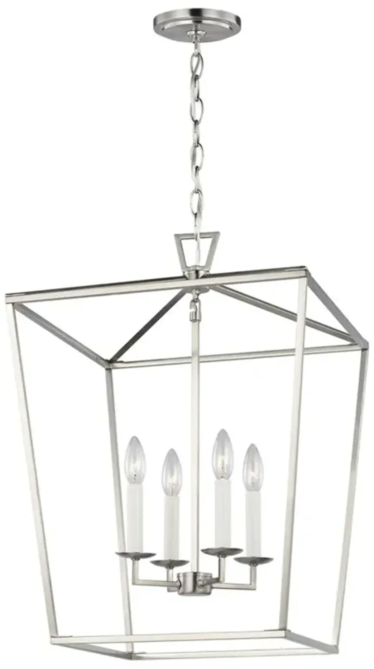 Visual Comfort Studio Dianna Brushed Nickel 4 Light Lantern Pendant - Medium
