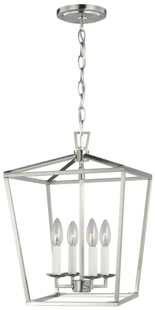 Visual Comfort Studio Dianna Brushed Nickel 4 Light Lantern Pendant - Small