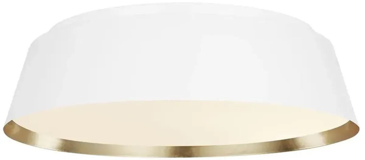 Visual Comfort Studio Asher Modern Classic Matte White Flush Mount - Large