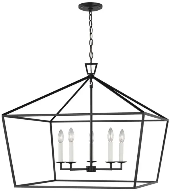 Visual Comfort Studio Dianna Midnight Black 5 Light Lantern Pendant - Wide