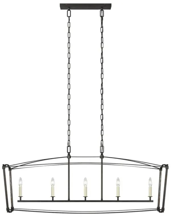 Visual Comfort Studio Thayer Mid Century Smith Steel Linear Chandelier