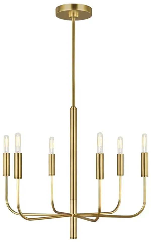 Visual Comfort Studio Brianna Modern Burnished Brass Chandelier - Small