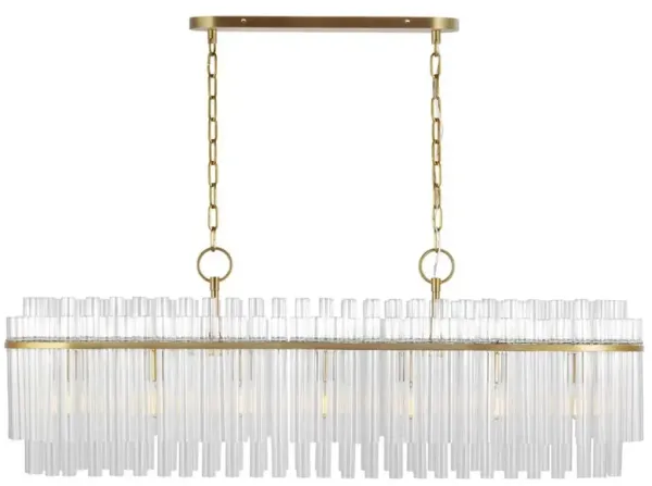 Visual Comfort Studio Beckett Regency Burnished Brass Linear Chandelier