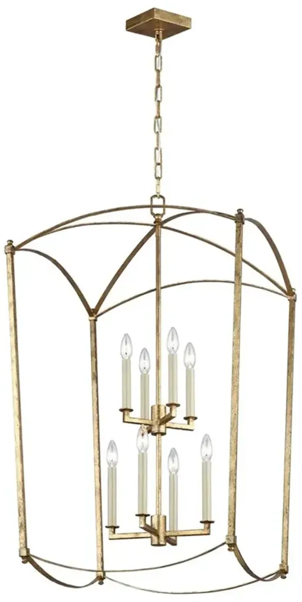 Visual Comfort Studio Thayer Mid Century Antique Gild Lantern - Extra Large