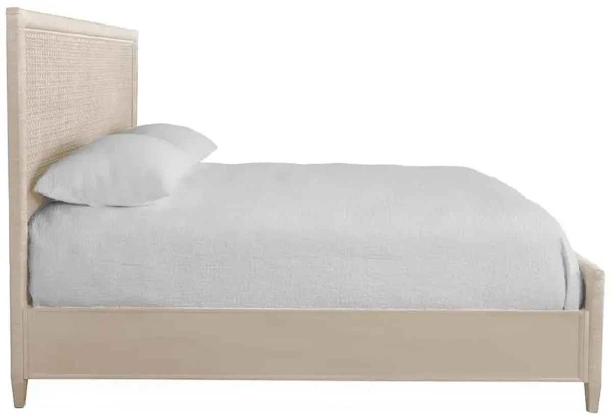 Kalea Coastal Beach Beige Woven Rattan Frame Classic Bed - Queen
