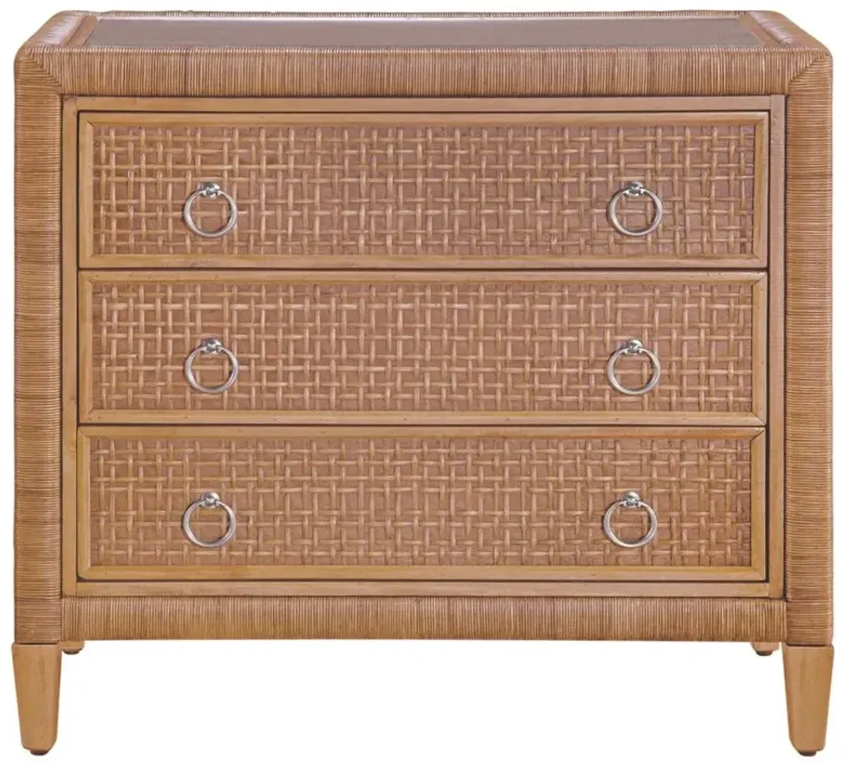 Kalea Coastal Beach Brown Woven Rattan Chest