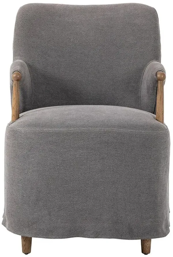 Brently Broadway Denim Linen Dining Chair