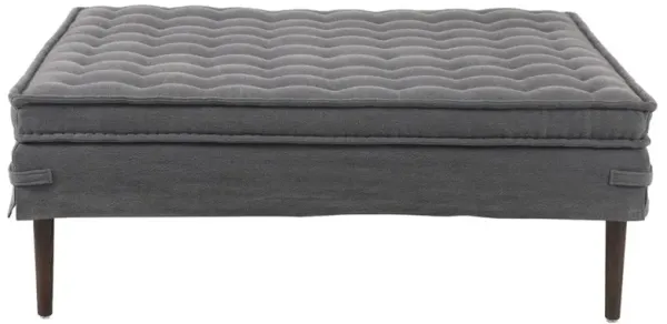 Cole Broadway Denim Linen Ottoman - 48"
