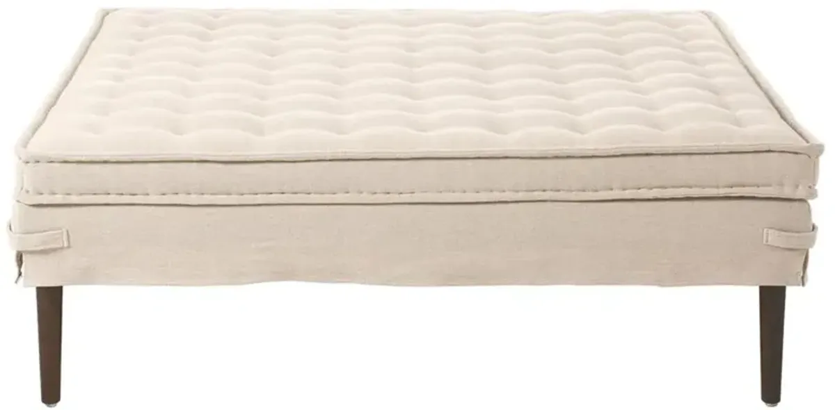 Cole Broadway Dune Linen Ottoman - 48"