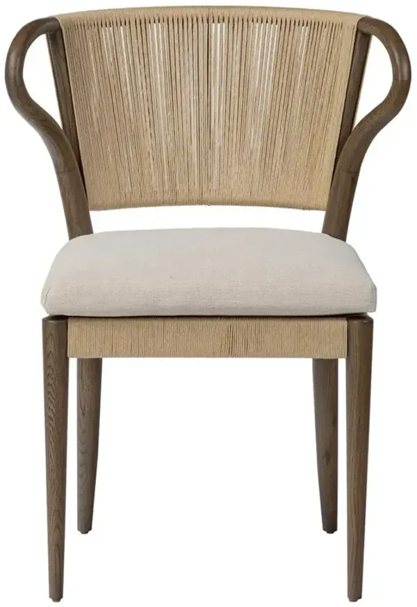 Amira Broadway Dune Linen Armless Dining Chair