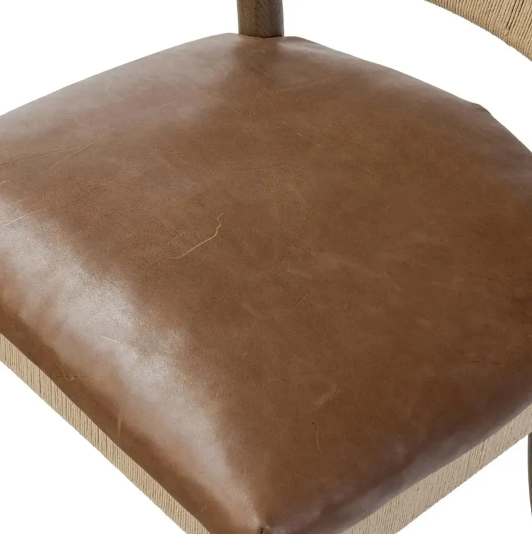 Amira Dulane Mahogany Leather Armless Dining Chair Kathy Kuo Home ...