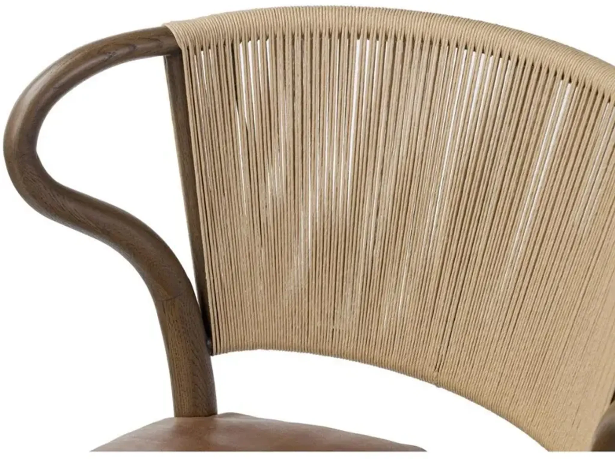 Amira Dulane Mahogany Leather Armless Dining Chair Kathy Kuo Home ...