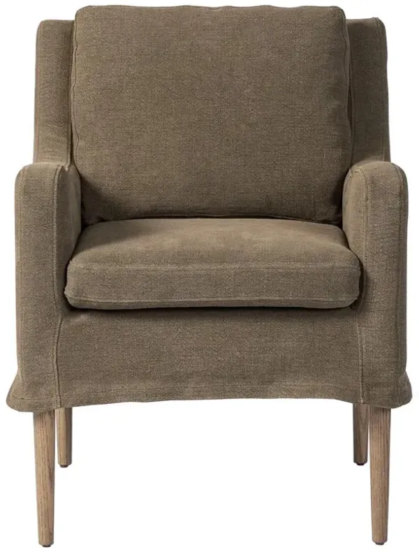 Aurelia Broadway Coffee Linen Dining Chair