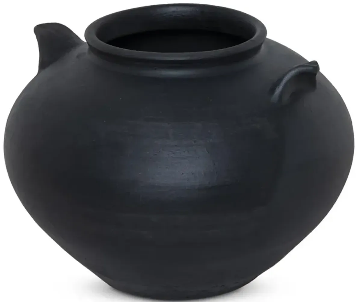 Civita Aged Black Terracotta Vessel