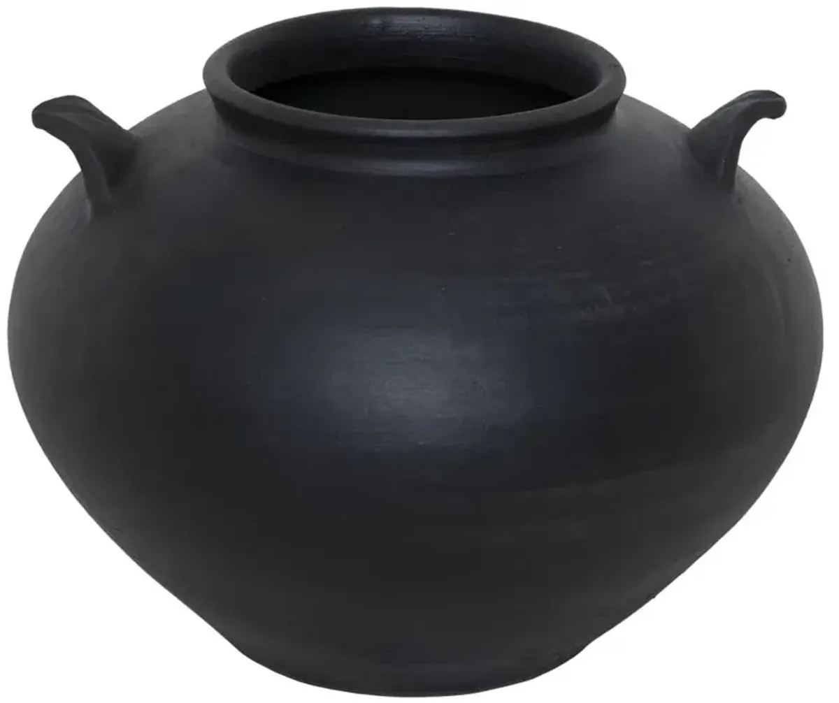 Civita Aged Black Terracotta Vessel