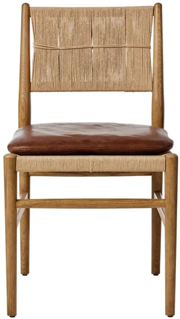 Dara Dulane Mahogany Leather Dining Chair