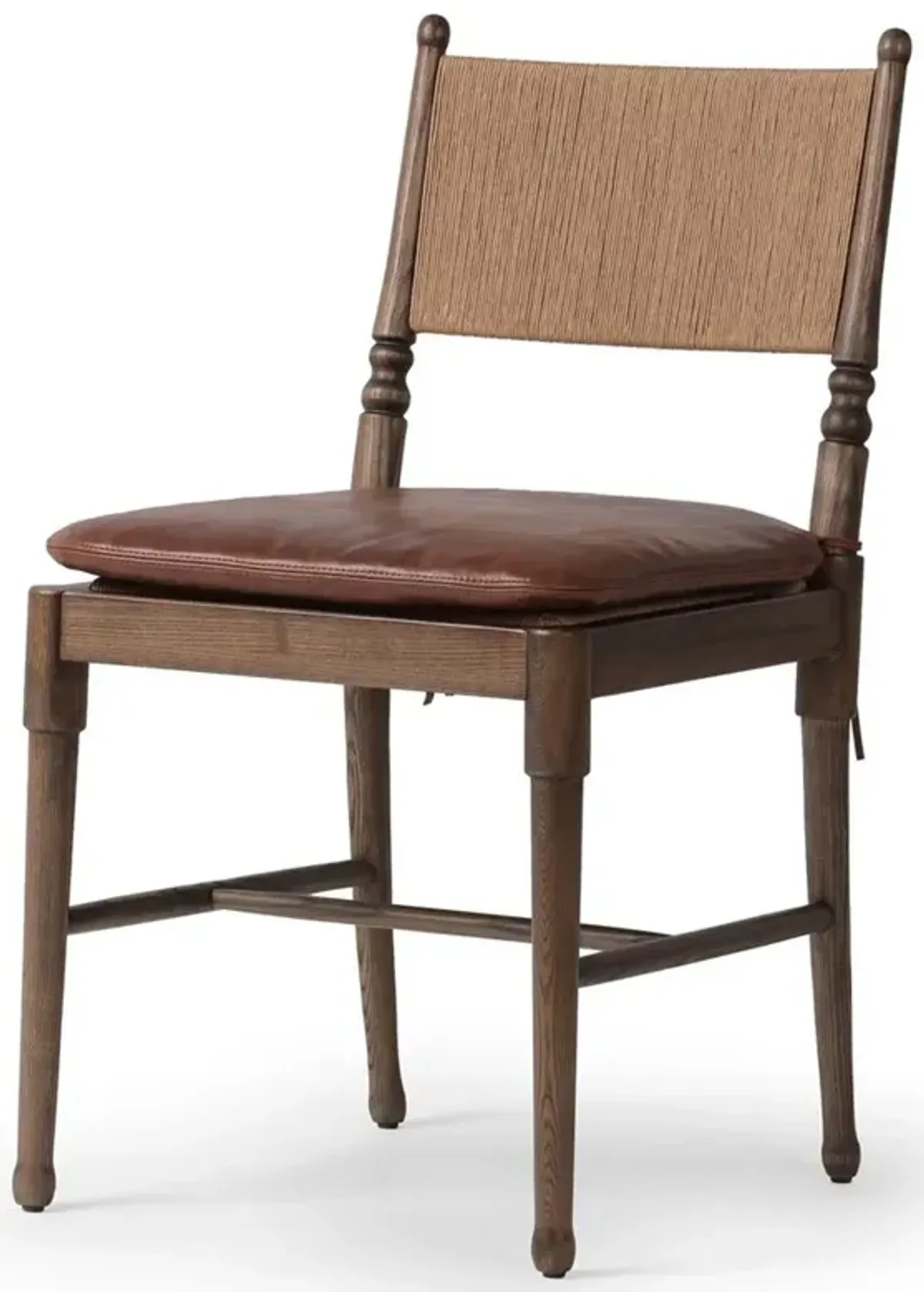 Fayth Dulane Mahogany Leather Dining Chair