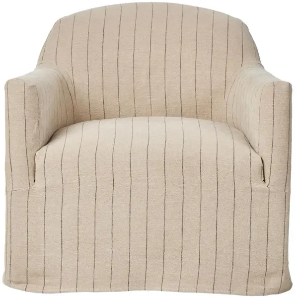 Lowell Lavon Flint Slipcover Swivel Chair