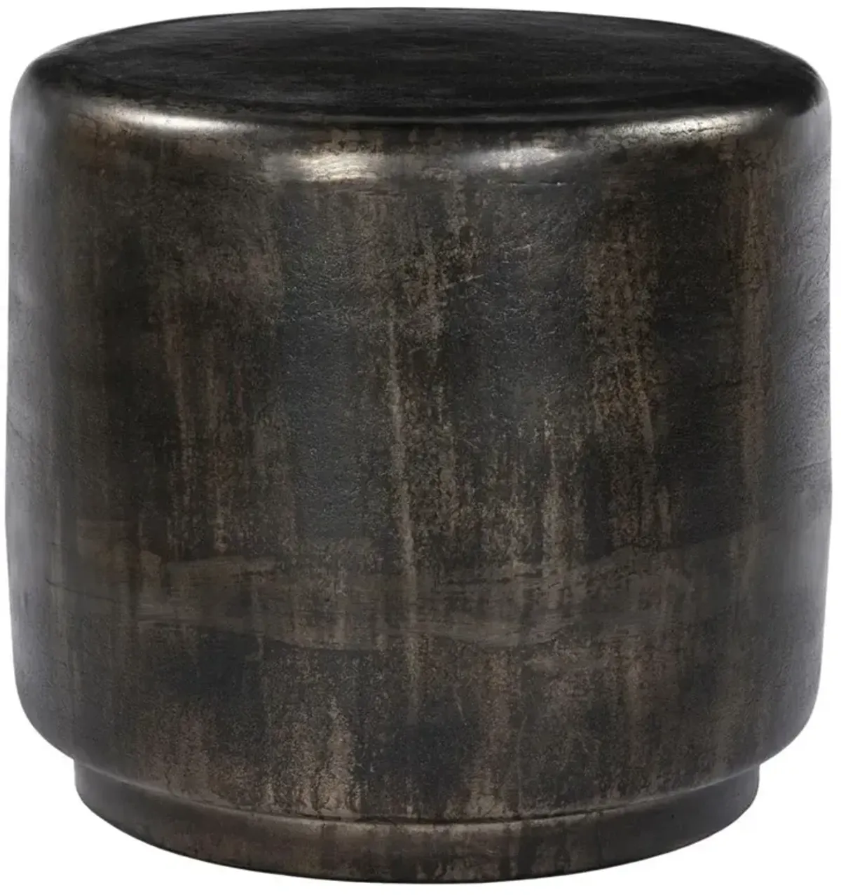 Venetia Distressed Bronze Outdoor End Table