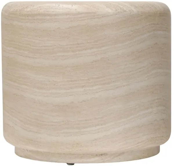 Venetia Sand Striae Outdoor End Table