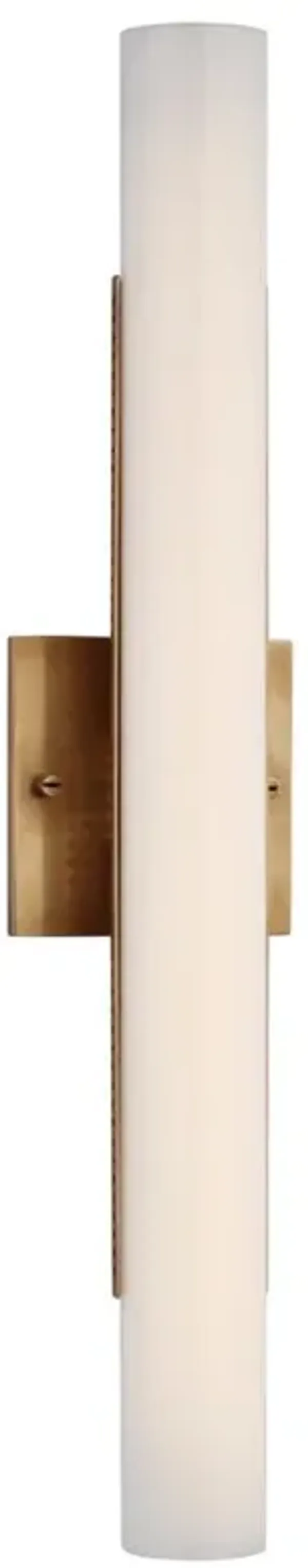 Visual Comfort Precision Modern Antique Burnished Brass Bath Light Sconce - 21"