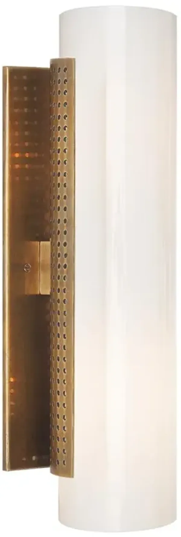 Visual Comfort Precision Modern Classic Antique Burnished Brass Cylinder Sconce