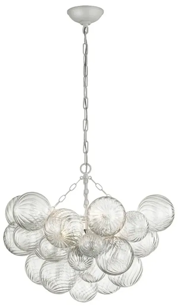 Visual Comfort Talia Modern Plaster White Metal Glass Chandelier - Medium